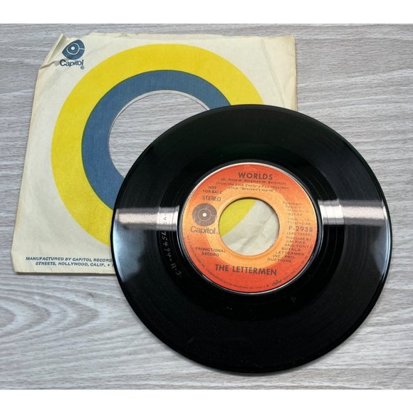 The Lettermen Hey, Girl / Worlds 45 Pop Promo Capitol 2938 VG+/NM - Picture 4 of 4